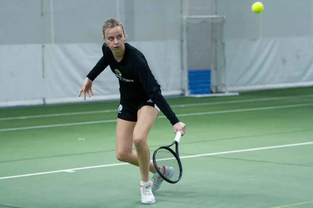 Sophie Groen, tennis player for Bemidji State University, coached by Slamstox